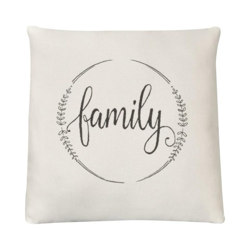 Throw Pillows |  Crestview Family Circle Raven 19” Pillow Cream Home Décor Cream