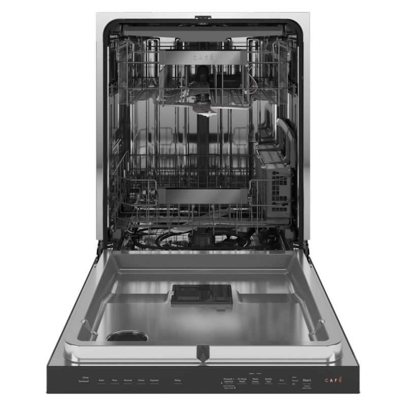 Top Control |  Café™ Stainless Steel Interior Dishwasher with Sanitize and Ultra Wash & Dry in Platinum Glass – CDT845M5NS5 Stainless Steel Dishwashers Stainless Steel