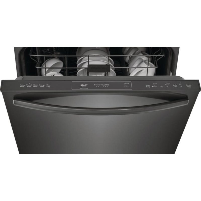 Top Control |  Frigidaire Gallery 24” Built-In Black Stainless Steel Dishwasher – GDPH4515AD Black Dishwashers Black