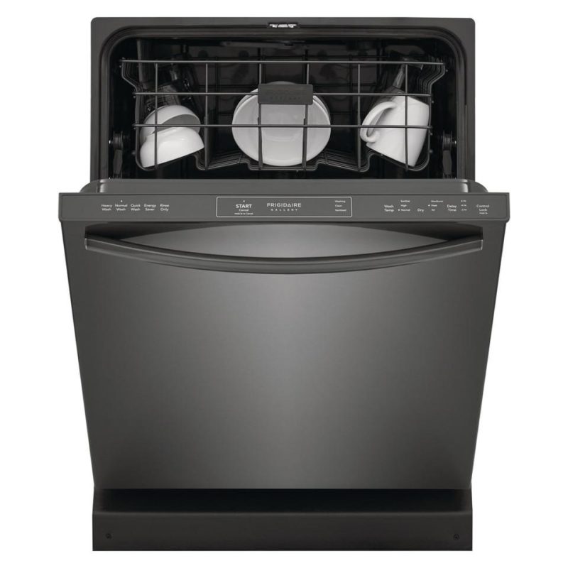 Top Control |  Frigidaire Gallery 24” Built-In Black Stainless Steel Dishwasher – GDPH4515AD Black Dishwashers Black