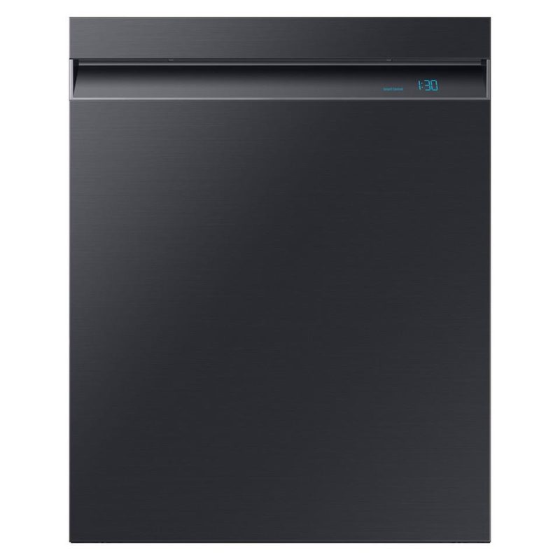 Top Control |  Samsung Linear Wash Dishwasher in Black Stainless Steel – DW80R9950UG Black Dishwashers Black