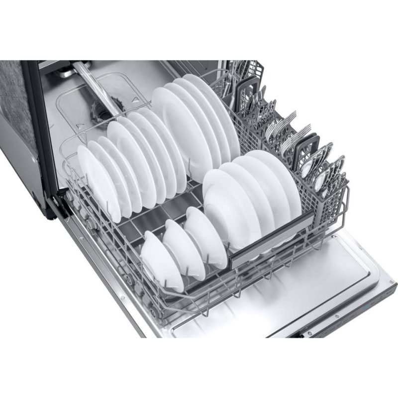 Top Control |  Samsung Linear Wash Dishwasher in Stainless Steel – DW80R9950US Stainless Steel Dishwashers Stainless Steel