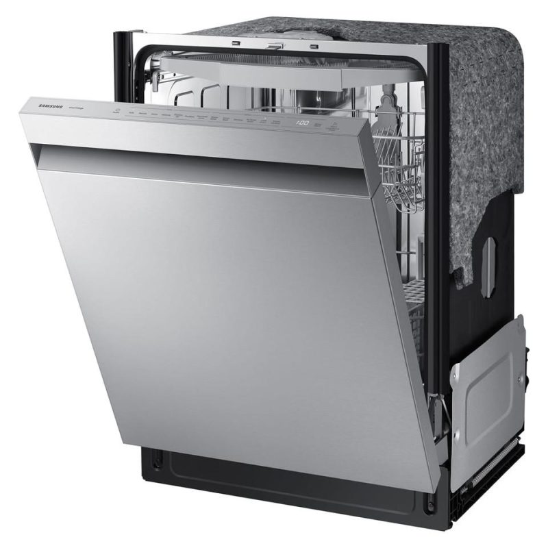 Top Control |  Samsung Smart 46 dBA Dishwasher with StormWash – DW80CG5450SR Stainless Steel Dishwashers Stainless Steel