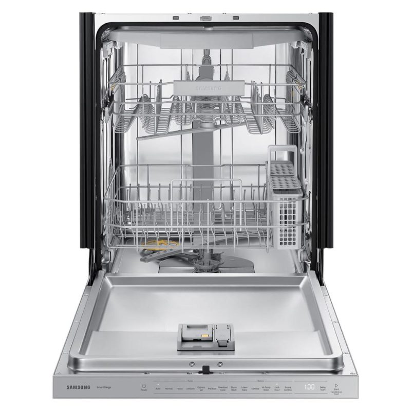 Top Control |  Samsung Smart 46 dBA Dishwasher with StormWash – DW80CG5450SR Stainless Steel Dishwashers Stainless Steel