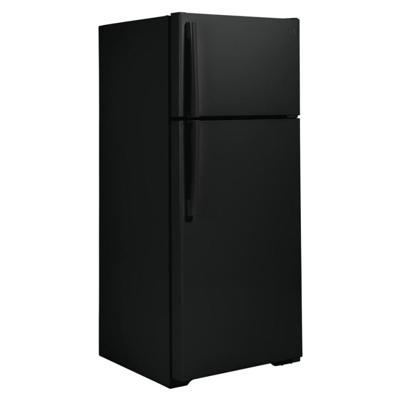 Top-Freezer Refrigerators |  GE 17.5 cu. ft. Top Freezer Refrigerator – GTS18HGNRBB Black Refrigerators Black