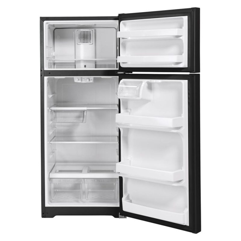 Top-Freezer Refrigerators |  GE 17.5 cu. ft. Top Freezer Refrigerator – GTS18HGNRBB Black Refrigerators Black