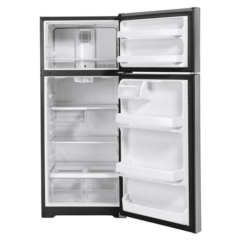 Top-Freezer Refrigerators |  GE 17.5 cu. ft. Top Freezer Refrigerator in Stainless Steel – GTS18HYNRFS Stainless Steel Refrigerators Stainless Steel