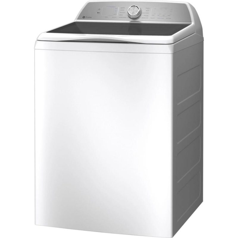 Top Load Washers |  GE Profile 4.9 cu. ft. Top Load Washer with Smarter Wash Technology and FlexDispense™ – PTW605BSRWS White Top Load Washers Top Load Washers