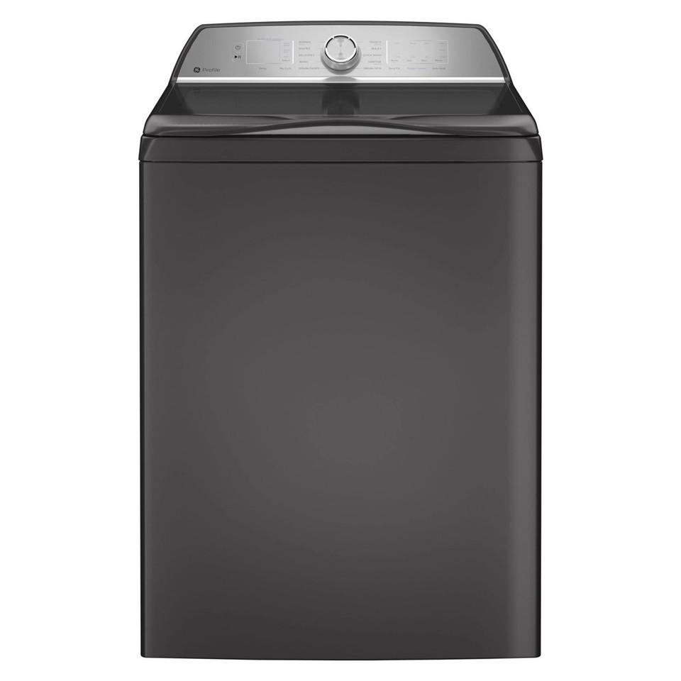 Top Load Washers |  GE Profile 5.0 cu. ft. Top Load Washer with Smarter Wash Technology and FlexDispense – PTW600BPRDG Gray Washers & Dryers Gray