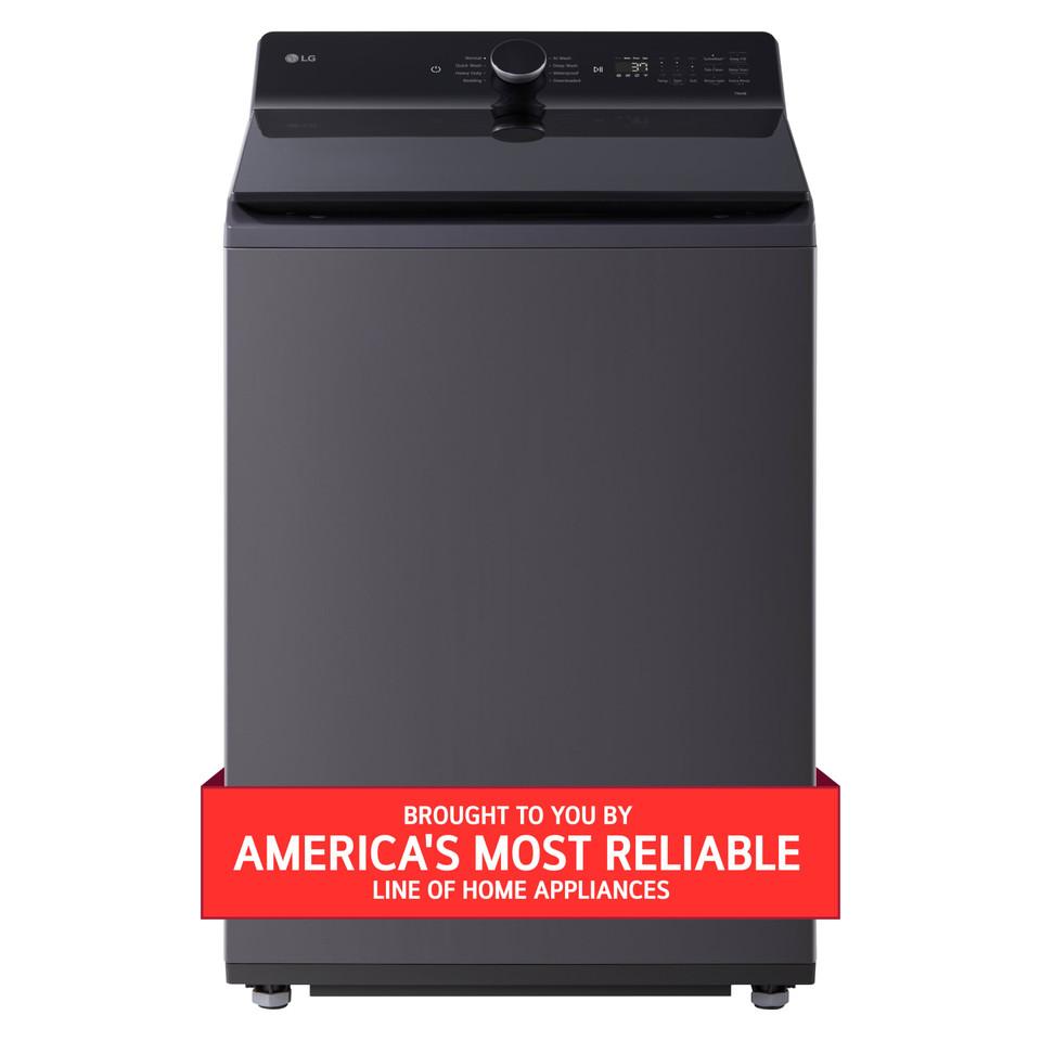 Top Load Washers |  LG 5.3 cu. ft. Top Load Washer with 4-Way™ Agitator & TurboWash3D™ Technology – WT8405CB Black Top Load Washers Black