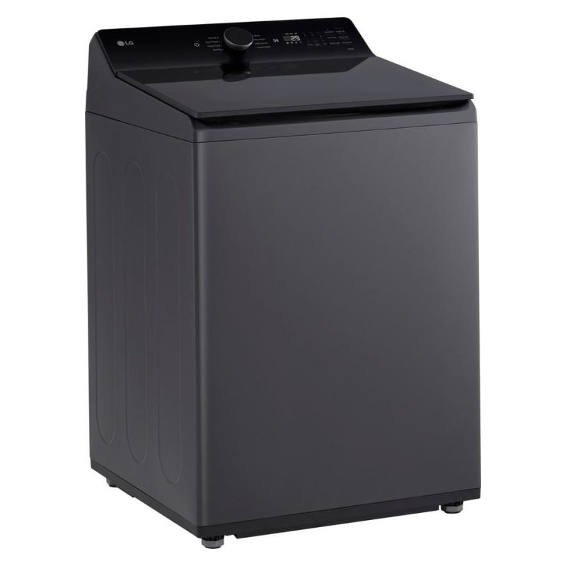 Top Load Washers |  LG 5.5 cu. ft. Mega Capacity Smart Top Load Washer with EasyUnload™ & AI Sensing – WT8400CB Black Top Load Washers Black