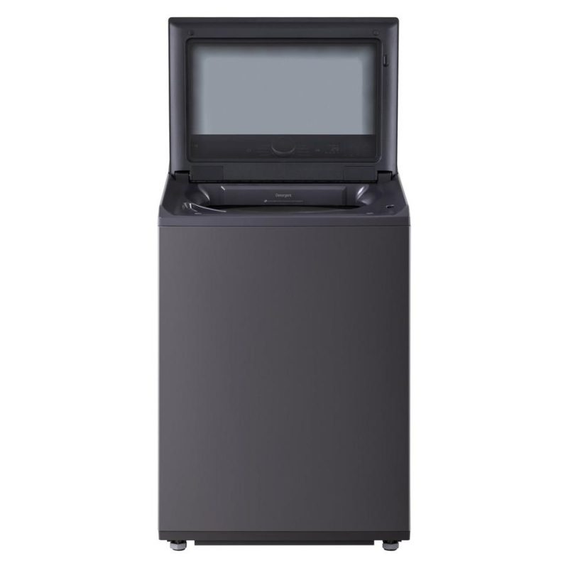 Top Load Washers |  LG 5.5 cu. ft. Mega Capacity Smart Top Load Washer with EasyUnload™ & AI Sensing – WT8400CB Black Top Load Washers Black