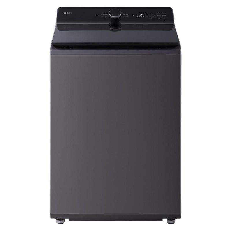 Top Load Washers |  LG 5.5 cu. ft. Mega Capacity Smart Top Load Washer with EasyUnload™ & AI Sensing – WT8400CB Black Top Load Washers Black