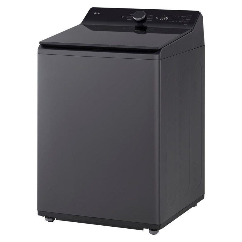 Top Load Washers |  LG 5.5 cu. ft. Mega Capacity Smart Top Load Washer with EasyUnload™ & AI Sensing – WT8400CB Black Top Load Washers Black