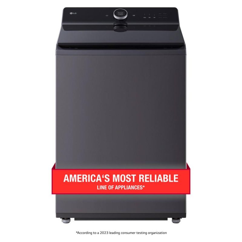 Top Load Washers |  LG 5.5 cu. ft. Top Load Washer with TurboWash3D™ – WT8600CB Black Top Load Washers Black