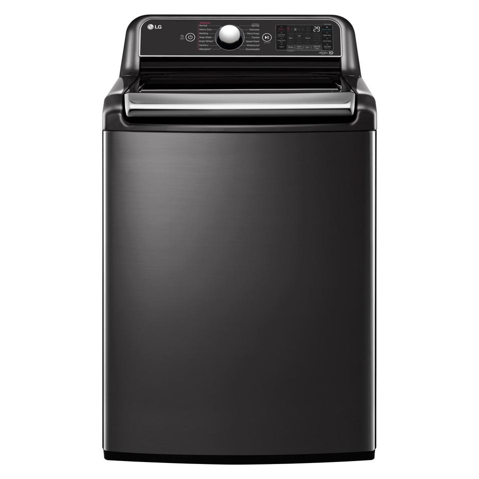 Top Load Washers |  LG 5.5 cu. ft. Wi-Fi Enabled Top Load Washer with TurboWash3D Technology – WT7900HBA Black Top Load Washers Black