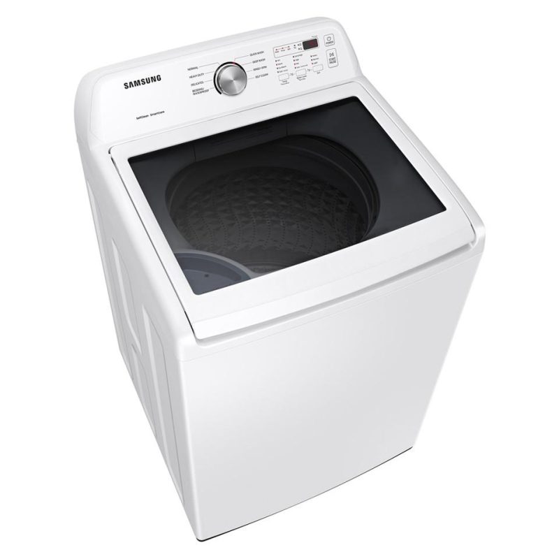 Top Load Washers |  Samsung 4.5 cu. ft. Top Load Washer with Vibration Reduction Technology+ in White White Top Load Washers Top Load Washers