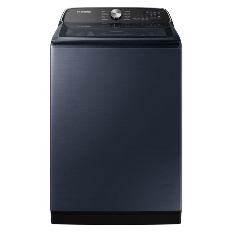 Top Load Washers |  Samsung 5.4 cu. ft. Smart Top Load Washer with Pet Care Solution and Super Speed Wash – WA54CG7150AD Blue Top Load Washers Blue