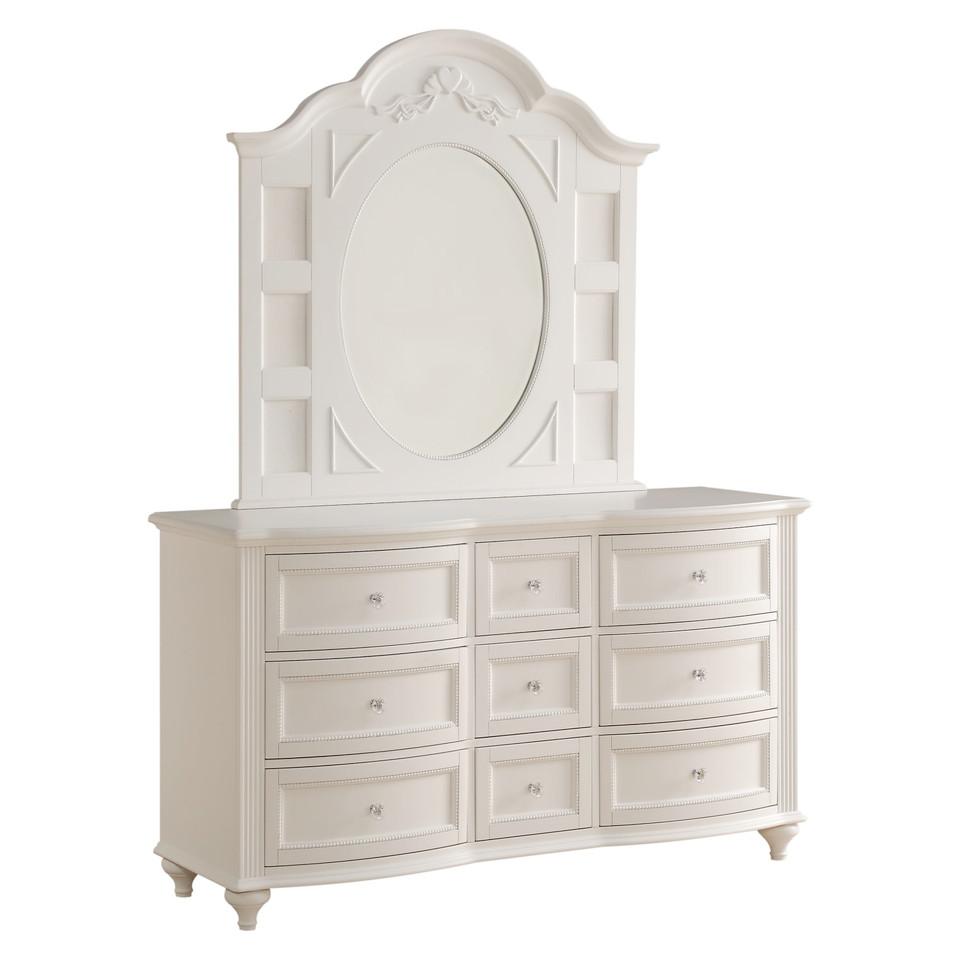 Vanity Sets |  Princess Mirror White Kids Bedroom Vanity Sets