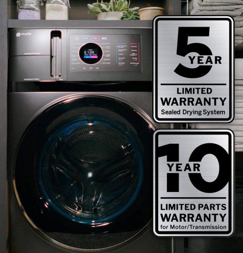 Washer and Dryer Combos |  GE Profile – UltraFast 4.8 cu. ft. Large Capacity All-in-One Washer/Dryer Combo with Ventless Heat Pump Technology – Carbon Graphite – PFQ97HSPVDS Gray Washer & Dryer Combos Gray