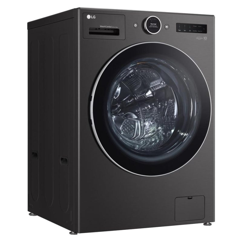 Washer and Dryer Combos |  LG 5.0 cu. ft. Mega Capacity Smart WashCombo™ All-in-One Washer/Dryer with Inverter HeatPump™ Technology and Direct Drive Motor – WM6998HBA Black Washers & Dryers Black