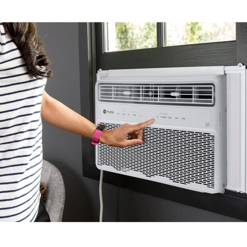 Window Air Conditioners |  GE Profile™ ENERGY STAR® 14,000 BTU Inverter Smart Ultra Quiet Window Air Conditioner for Large Rooms up to 700 sq. ft. – PWDV14WWF White Air Conditioners White