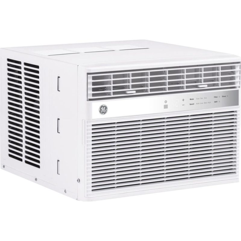 Window Air Conditioners |  GE® 10,000 BTU Smart Electronic Window Air Conditioner for Medium Rooms up to 450 sq. ft. – AWES10WWF White Air Conditioners White