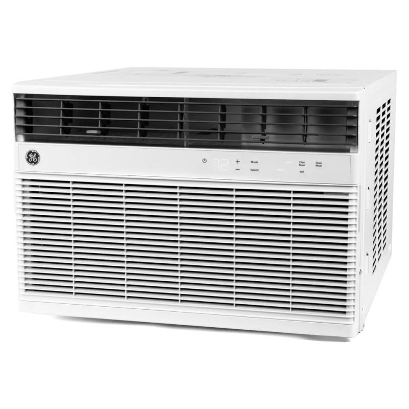 Window Air Conditioners |  GE® 12,000 BTU Smart Heat/Cool Electronic Window Air Conditioner for Large Rooms up to 550 sq. ft. – AWGH12WWF White Air Conditioners White