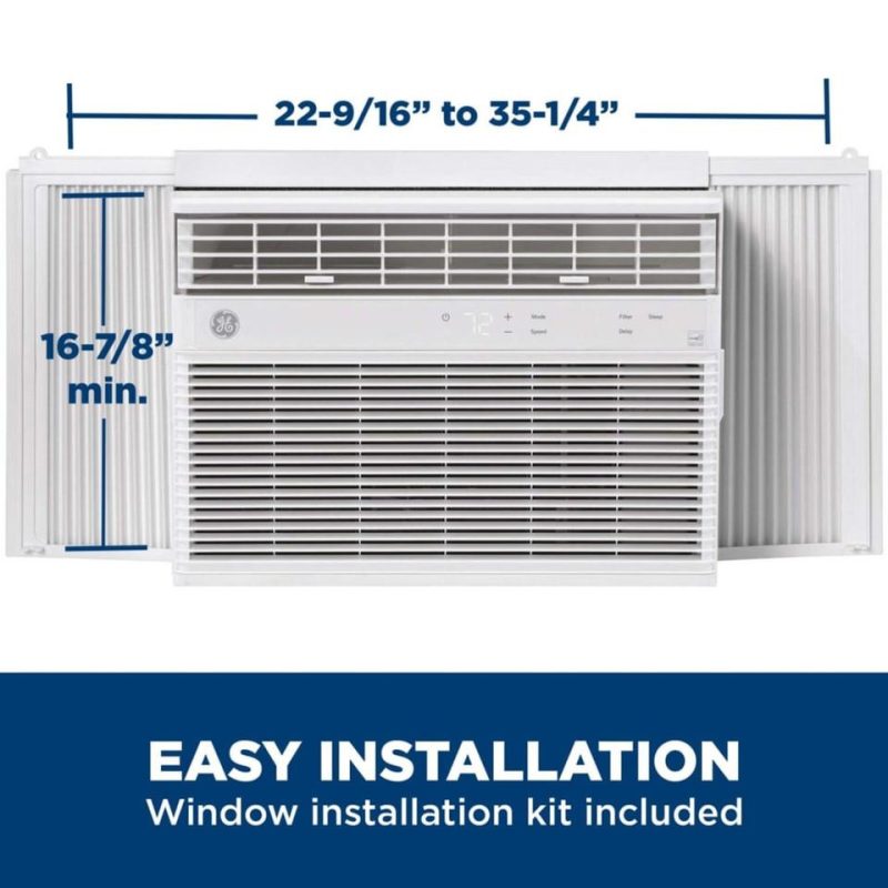 Window Air Conditioners |  GE® 23,500 BTU Heat/Cool Electronic Window Air Conditioner for Extra-Large Rooms up to 1,500 sq. ft. White Air Conditioners White