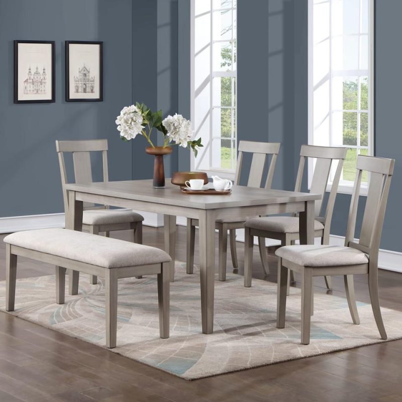 Dining Chairs & Seating |  Dayton Bench Gray Gray Dining Chairs & Seating Dining Chairs & Seating