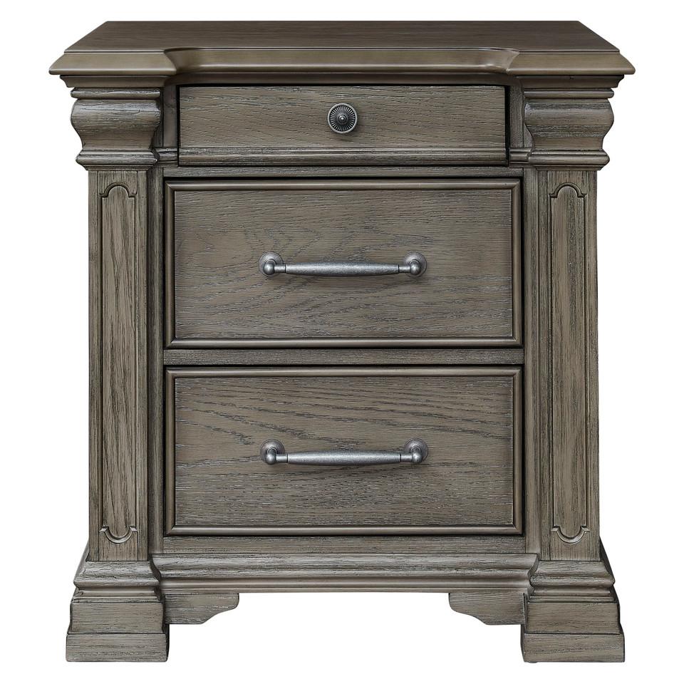 Nightstands |  Newcastle Nightstand Gray Bedroom Furniture Gray