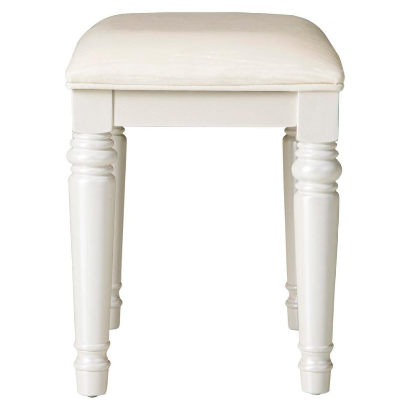 Vanity Sets |  Gia Collection White Vanity and Stool White Bedroom Furniture Benches & Vanities