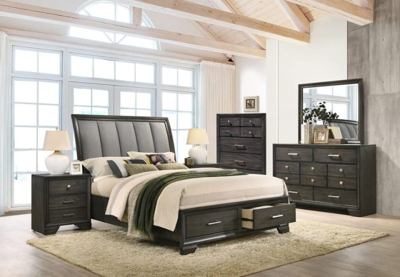 Beds |  Avery Bed – Queen Brown Bedroom Furniture Beds