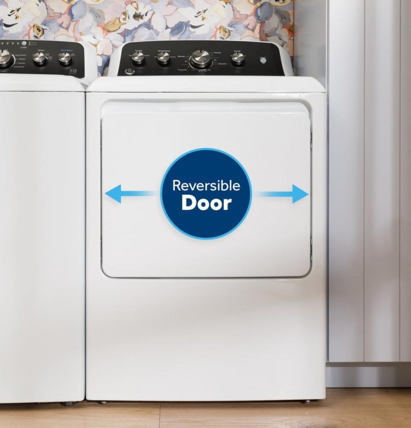 Electric Dryers |  GE® 7.2 cu. ft. Capacity Electric Dryer with Up To 120 ft. Venting​ and Reversible Door​ – GTD38EASWWS White Electric Dryers