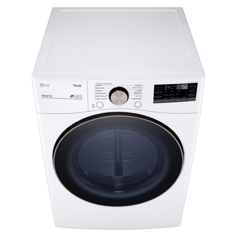 Gas Dryers |  LG 7.4 cu. ft. Ultra Large Capacity Smart wi-fi Enabled Front Load Gas Dryer with TurboSteam™ and Built-In Intelligence White Gas Dryers Gas Dryers