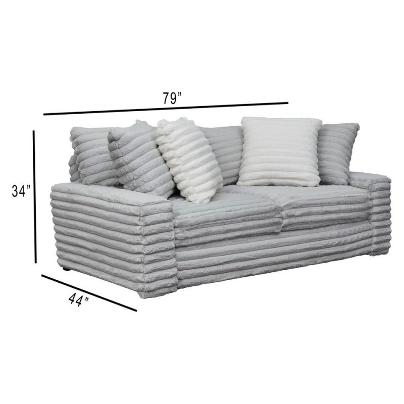 Living Room Sets |  Serene Gray Sofa & Loveseat Gray Living Room Furniture Gray