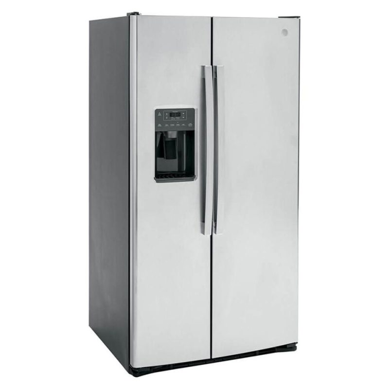 Side-by-Side Refrigerators |  GE 25.3 cu. ft. Side-By-Side Refrigerator – GSS25GYPFS Stainless Steel Refrigerators Side-by-Side Refrigerators