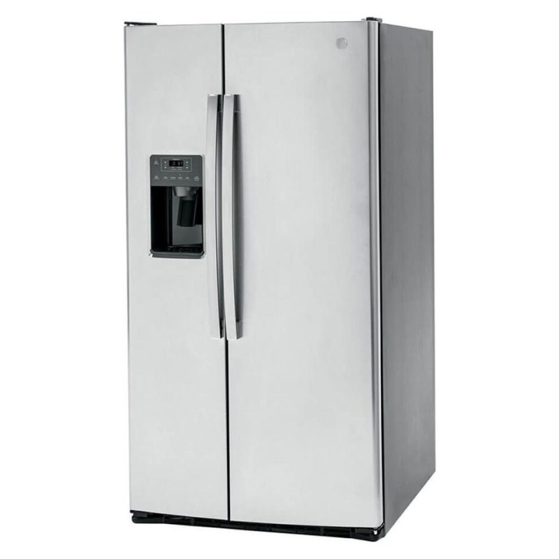 Side-by-Side Refrigerators |  GE 25.3 cu. ft. Side-By-Side Refrigerator – GSS25GYPFS Stainless Steel Refrigerators Side-by-Side Refrigerators