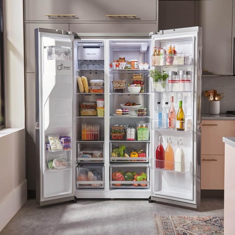 Side-by-Side Refrigerators |  LG 27 cu.ft. Side by Side Door-in-Door Refrigerator – LRSDS2706S Stainless Steel Refrigerators Side-by-Side Refrigerators