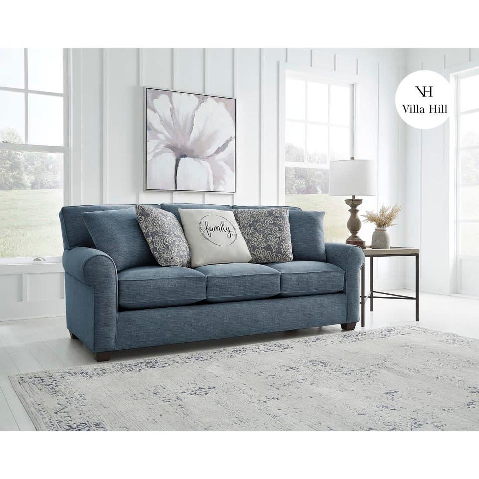 Sofas & Sleepers |  Crestview Blue Roll Arm Sofa Blue Living Room Furniture Blue