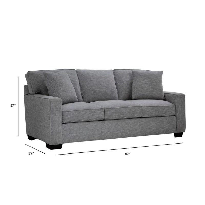 Sofas & Sleepers |  Crestview Graphite Track Arm Graphite Sofa Gray Living Room Furniture Gray