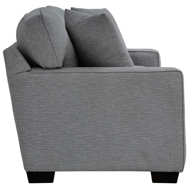 Sofas & Sleepers |  Crestview Graphite Track Arm Graphite Sofa Gray Living Room Furniture Gray