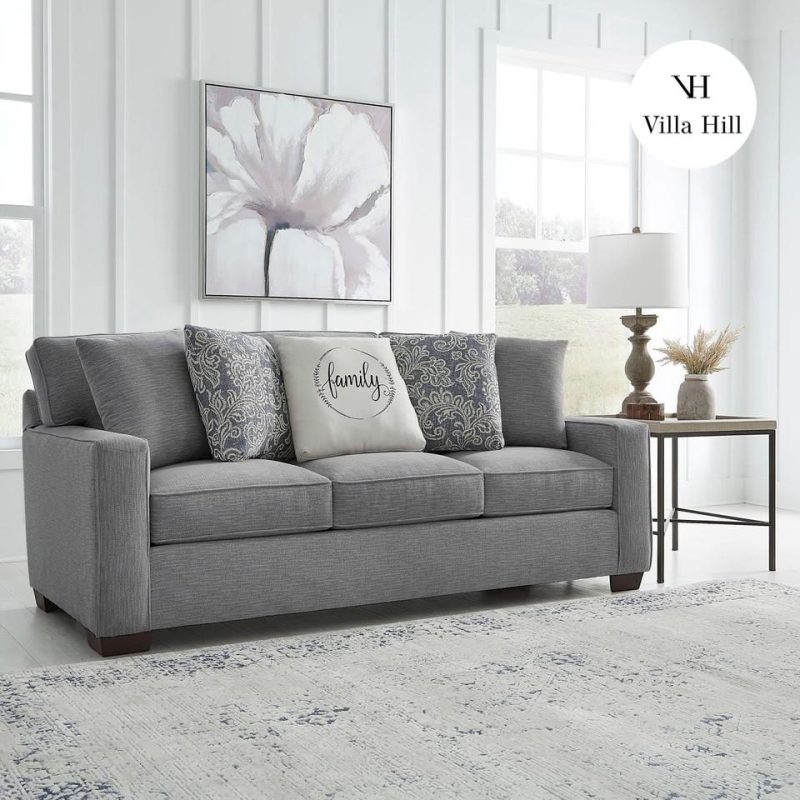 Sofas & Sleepers |  Crestview Graphite Track Arm Graphite Sofa Gray Living Room Furniture Gray