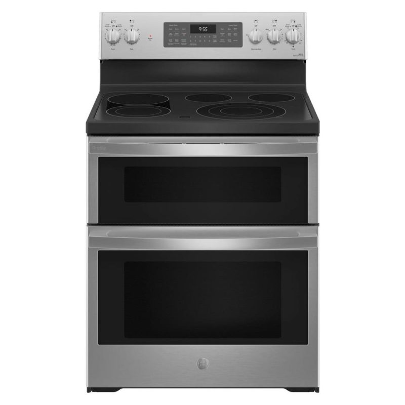 Electric Ranges |  GE Profile™ 30” Smart Free-Standing Electric Double Oven Convection Range with No Preheat Air Fry – PB965YPFS Stainless Steel Electric Ranges Electric Ranges