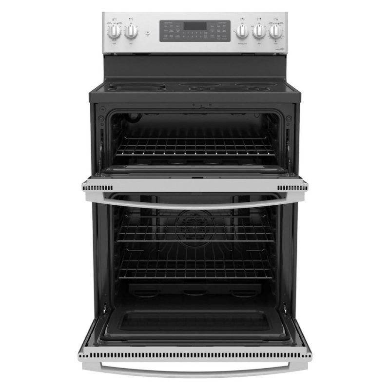 Electric Ranges |  GE Profile™ 30” Smart Free-Standing Electric Double Oven Convection Range with No Preheat Air Fry – PB965YPFS Stainless Steel Electric Ranges Electric Ranges