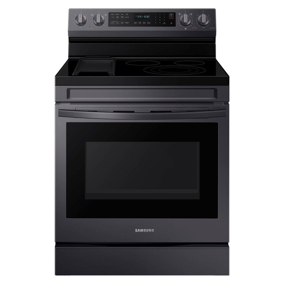 Electric Ranges |  Samsung 6.3 cu. ft. Smart Freestanding Electric Range – NE63A6711SG Black Electric Ranges Black