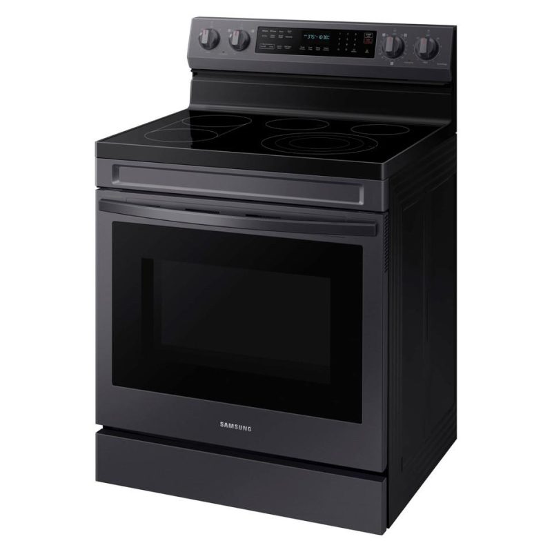 Electric Ranges |  Samsung 6.3 cu. ft. Smart Freestanding Electric Range – NE63A6711SG Black Electric Ranges Black