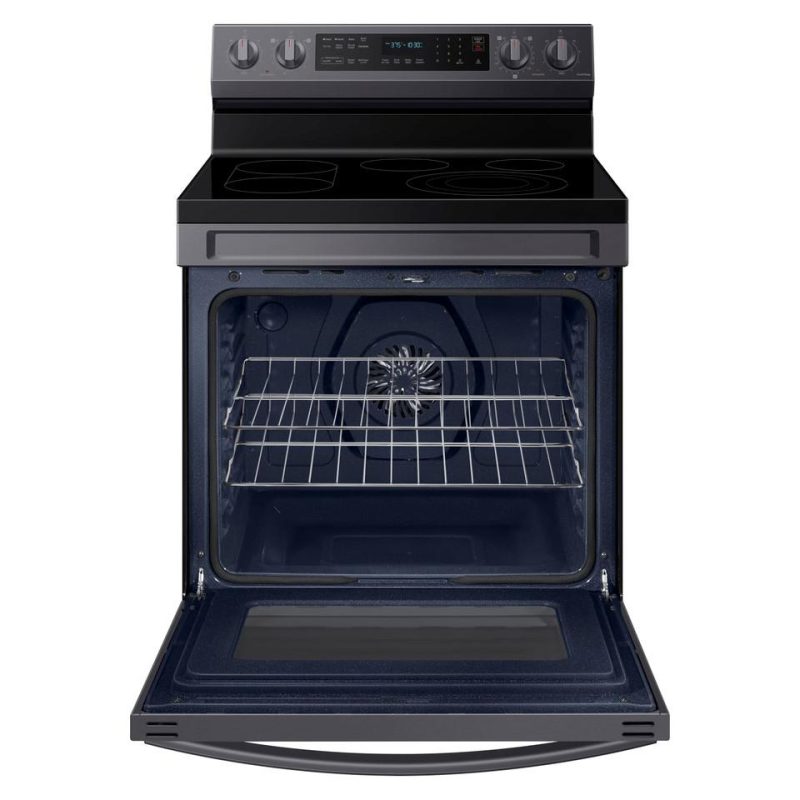 Electric Ranges |  Samsung 6.3 cu. ft. Smart Freestanding Electric Range – NE63A6711SG Black Electric Ranges Black