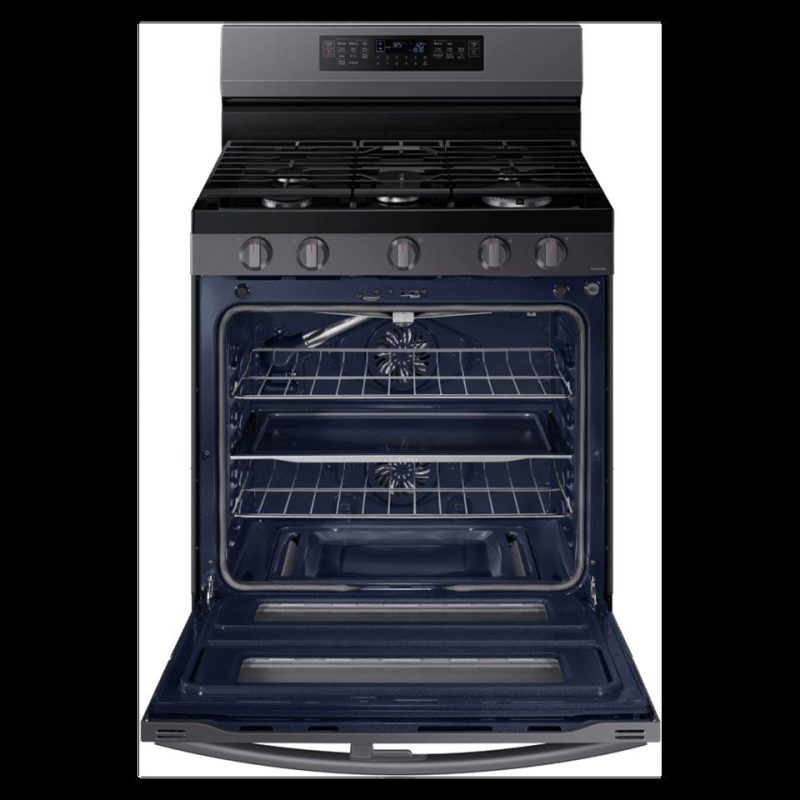 Gas Ranges |  Samsung 6.3 cu. ft. Smart Freestanding Gas Range with Flex Duo™, Stainless Cooktop & Air Fry in Stainless Steel – NX60A6751SG Stainless Steel Gas Ranges Gas Ranges