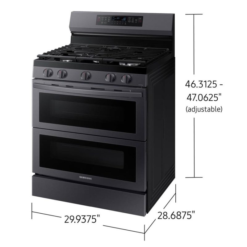 Gas Ranges |  Samsung 6.3 cu. ft. Smart Freestanding Gas Range with Flex Duo™, Stainless Cooktop & Air Fry in Stainless Steel – NX60A6751SG Stainless Steel Gas Ranges Gas Ranges